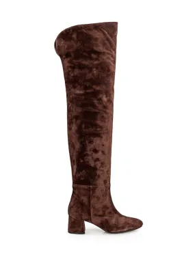 ANNA F. Stivale in Pelle Scamosciato 